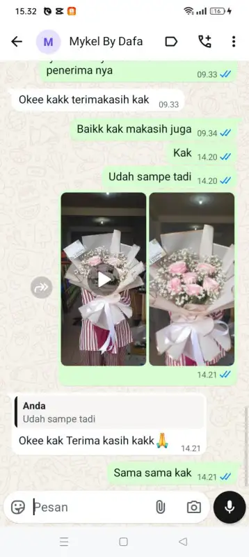 Testimonial Papan buket bunga PAHUWATO